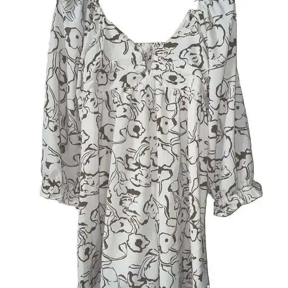 Entro Beige Print Long Sleeves Romper - Picture 2 of 7